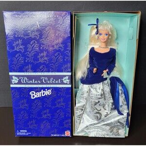Winter Velvet Barbie Doll Avon Exclusive 1995 Mattel Caucasian Blonde NRFB